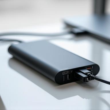 Nexus PowerBank Pro, a high-capacity portable charger, shown with multiple charging ports
